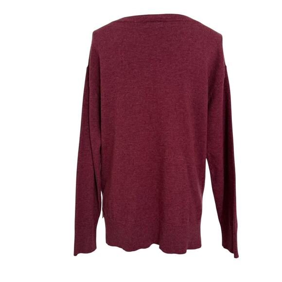 Sundance Laid Back Fuzzy Llama Wool Blend Burgundy Sweater Pullover Small - Picture 4 of 10